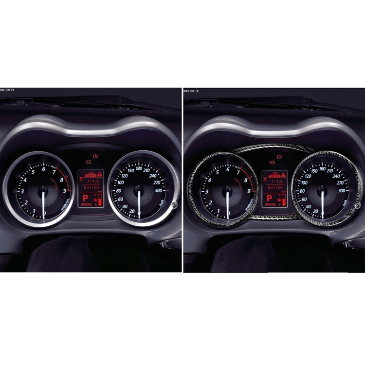 4 PCS Car Carbon Fiber Speedometer Decorative Sticker for Mitsubishi Lancer EVO 2008-2015, Left and Right Drive Universal, Speedometer