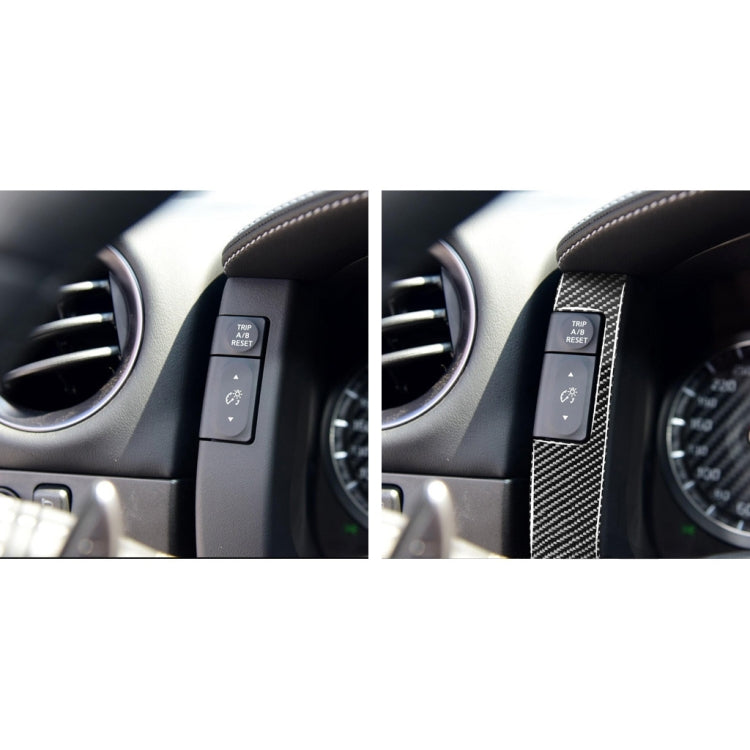 2 PCS Car Carbon Fiber Speedometer Decorative Sticker for Nissan GTR R35 2008-2016, Left and Right Drive Universal