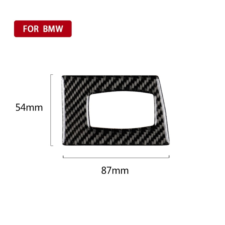 Carbon Fiber Car Left Driving Ignition Switch Decorative Sticker for BMW E90 / E92 2005-2012, Left Driving Ignition Switch