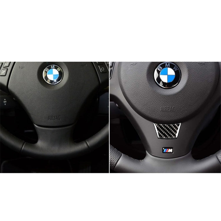 Little B Version Carbon Fiber Car Steering Wheel Decorative Sticker for BMW E90 2005-2012