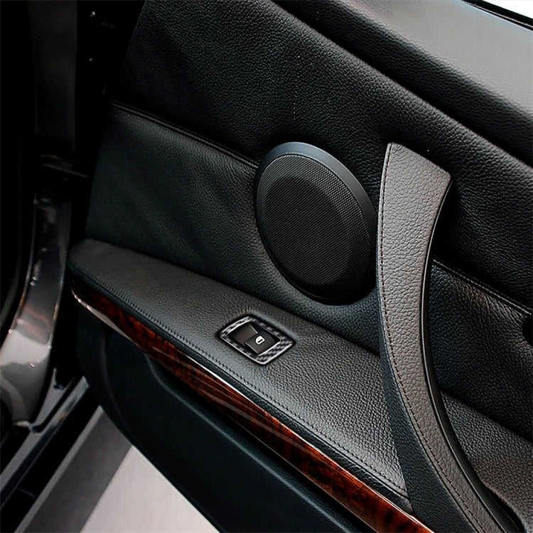 2 PCS Carbon Fiber Car Left Driving Lifting Panel Decorative Sticker for BMW E92 2005-2012, Diameter: 40.4cm, Diameter: 40.4cm