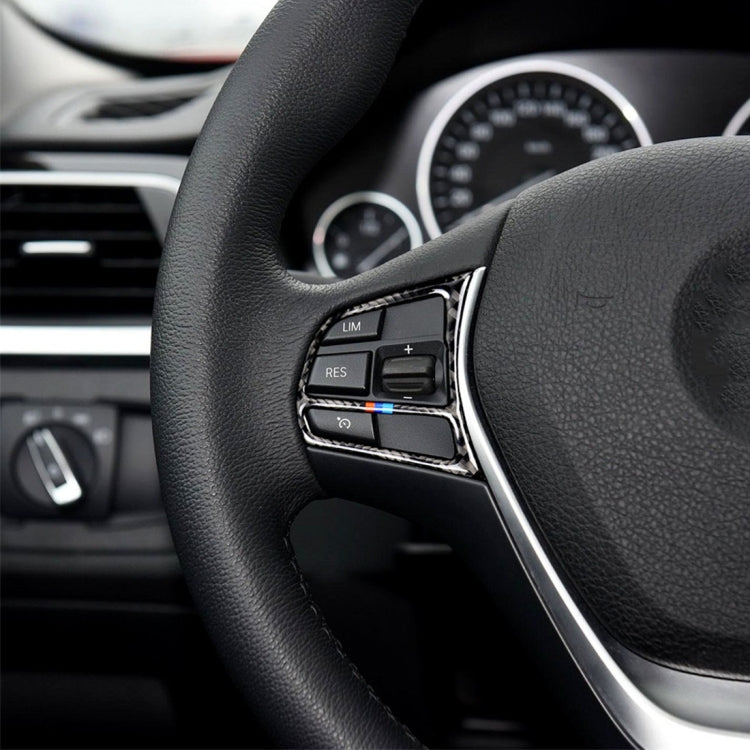 Carbon Fiber Car Steering Wheel Key Frame Decorative Sticker for BMW F20 2012-2018 / F21 2014-2018 / F30 / F34 2013-2018 / F32 2013-2018, Steering Wheel Key Frame, Steering Wheel Key Frame(Three Color)