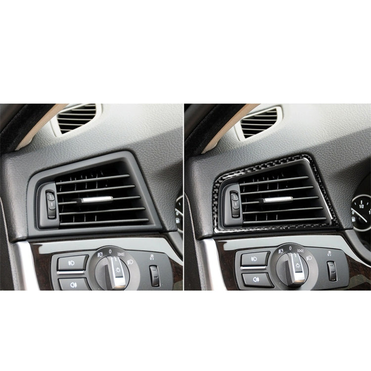 Carbon Fiber Car Side Air Outlet Frame Decorative Sticker for BMW 5 Series F10 2011-2017,Sutible for Left Driving