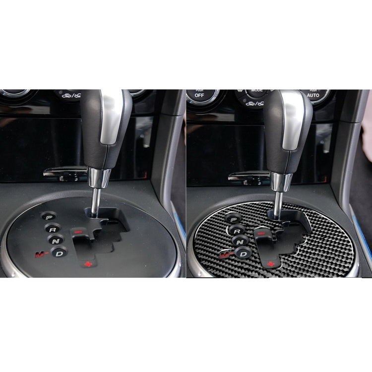 Car Carbon Fiber Gear Panel Decorative Sticker for Mazda RX8 2004-2008, Left Drive