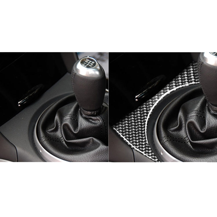 Car Carbon Fiber Gear Position Console Upper Decorative Sticker for Mazda RX8 2004-2008, Left and Right Drive Universal