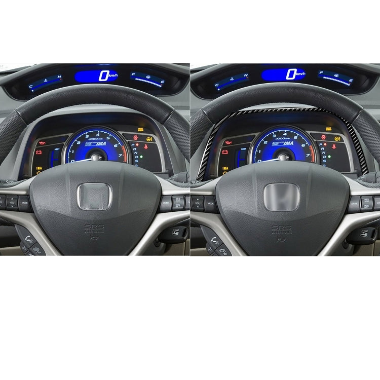 Car Carbon Fiber Upper Part of Speedometer Decorative Sticker for Honda Civic 8th Generation 2006-2011, Left and Right Drive Universal