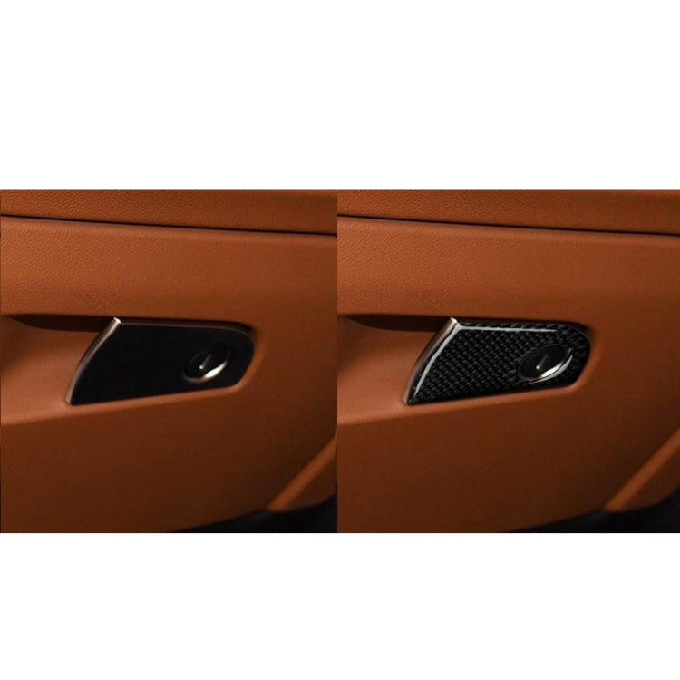 Car Carbon Fiber Passenger Seat Storage Decorative Sticker for Alfa Romeo Giulia 2017-2019, Left Drive
