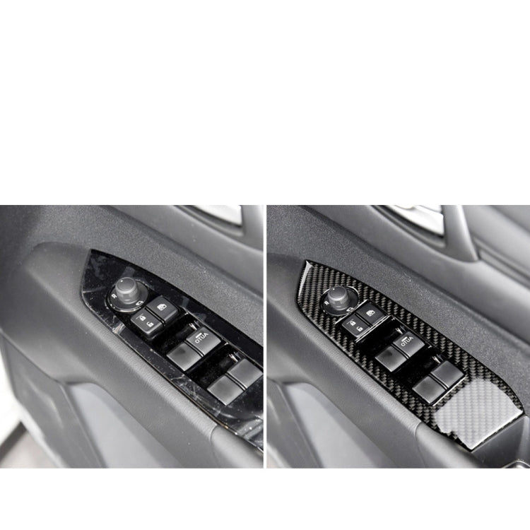 Car Carbon Fiber Window Buttons Panel Decorative Sticker for Mazda CX-5 2017-2018, Right Drive