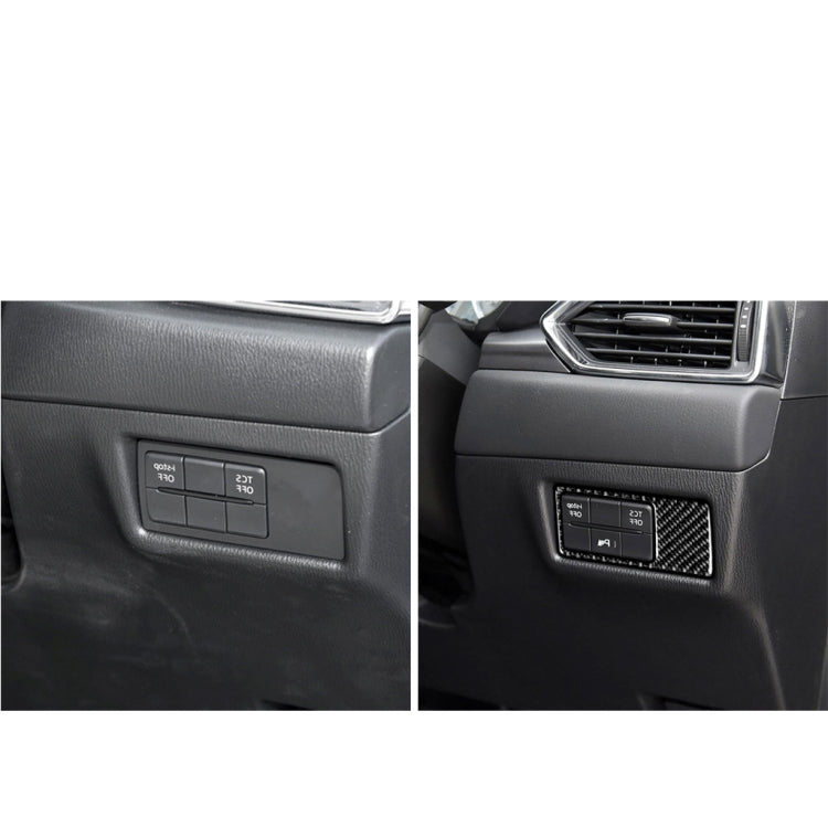 Car Carbon Fiber Headlight Panel Decorative Sticker for Mazda CX-5 2017-2018, Right Drive