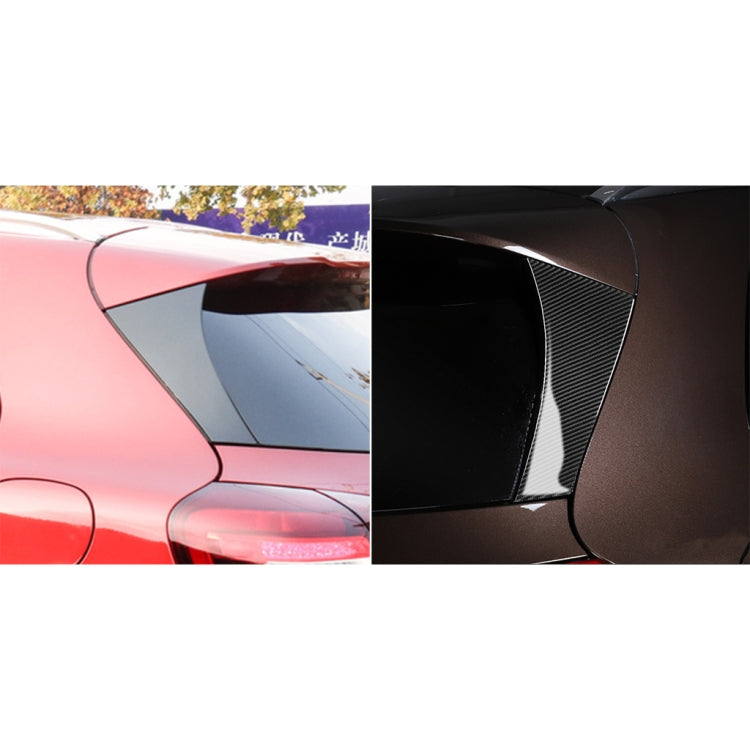 Car Carbon Fiber Rear Window Decorative Sticker for Mercedes-Benz GLA 2015-2018, Left and Right Drive Universal