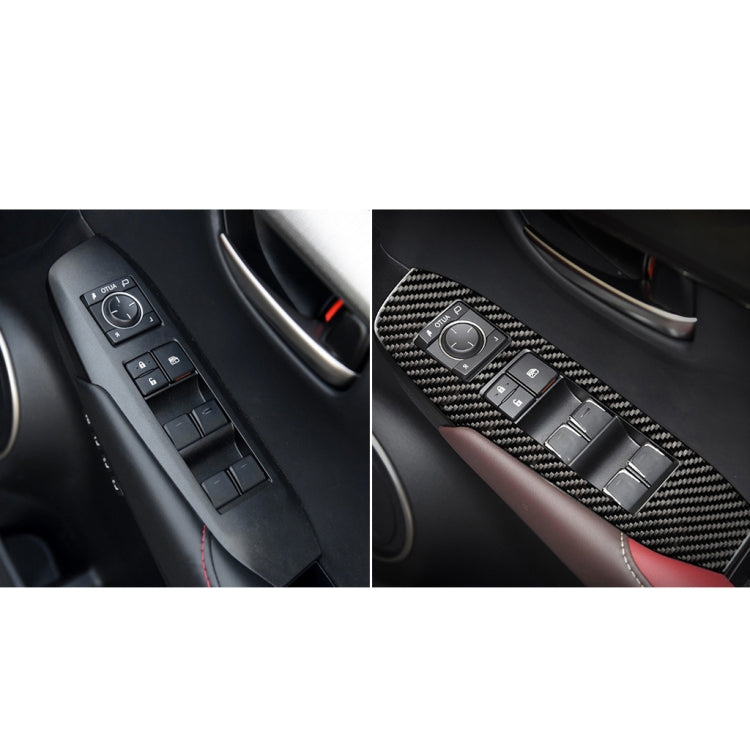 Car Carbon Fiber Window Glass Lift Decorative Sticker for Lexus NX200 / 200t / 300h 2014-2021, Right Drive