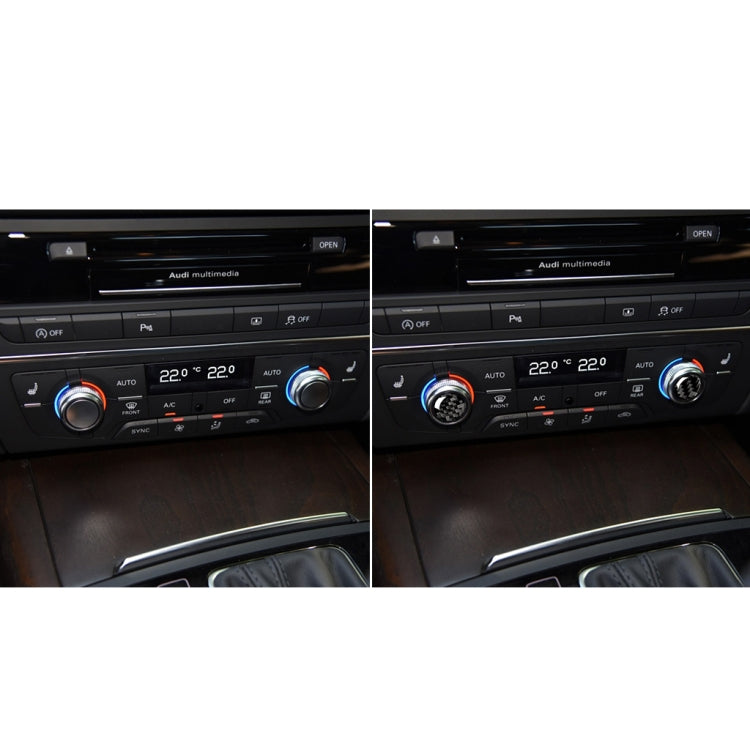 Car Carbon Fiber Air Conditioning Button Decorative Sticker for Audi A6 S6 C7 A7 S7 4G8 2012-2018, Left and Right Drive Universal