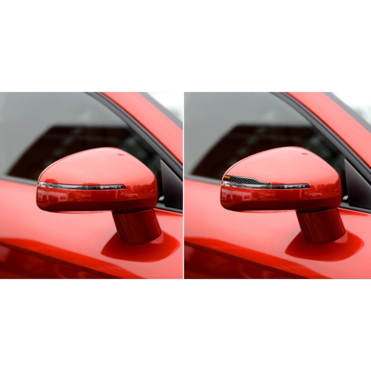 Car Carbon Fiber German Flag Pattern Rearview Mirror Anti-collision Sticker for Audi TT, Left and Right Drive Universal, B Style