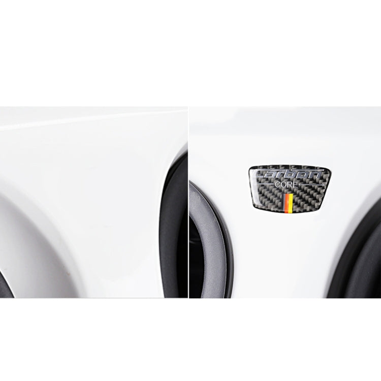 Car Carbon Fiber German Flag Pattern Doorpost Decorative Sticker for Audi TT, Left and Right Drive Universal
