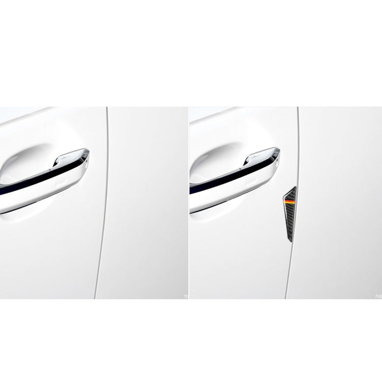 Car Carbon Fiber German Flag Pattern Anti-collision Sticker for Audi TT, Left and Right Drive Universal