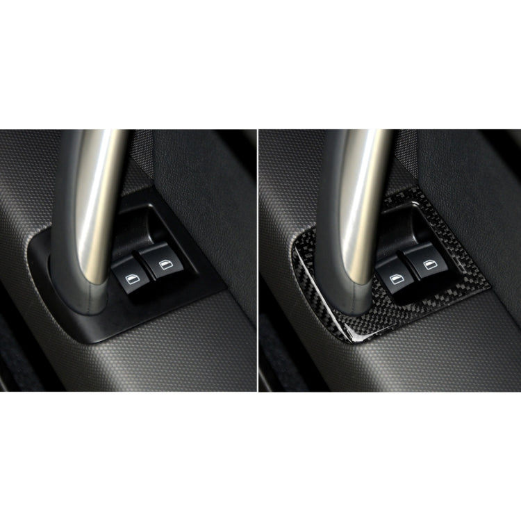 Car Carbon Fiber Glass Lifter Panel Decorative Sticker for Audi TT 8n 8J MK123 TTRS 2008-2014, Right Drive