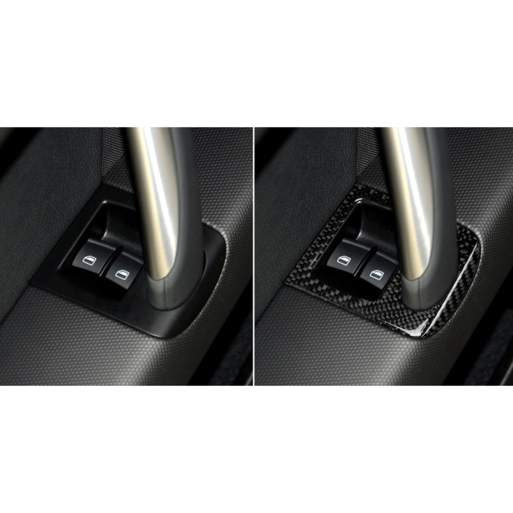 Car Carbon Fiber Glass Lifter Panel Decorative Sticker for Audi TT 8n 8J MK123 TTRS 2008-2014, Left Drive