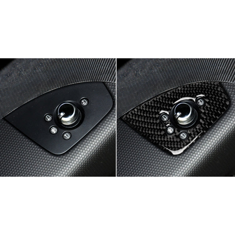 Car Carbon Fiber Door Button Decorative Sticker for Audi TT 8n 8J MK123 TTRS 2008-2014, Left Drive, B Style