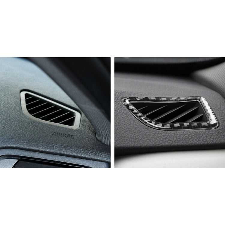 2 PCS Car Carbon Fiber Dashboard Air Outlet Decorative Sticker for BMW 3 Series F30 2013-2018 / 3GTSeries F34 2013-2017, Right Drive