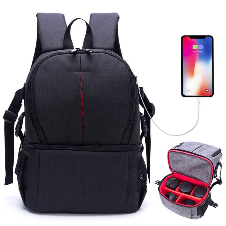 Multi-functional Waterproof Nylon Shoulder Backpack Padded Shockproof Camera Case Bag for Nikon Canon DSLR Cameras