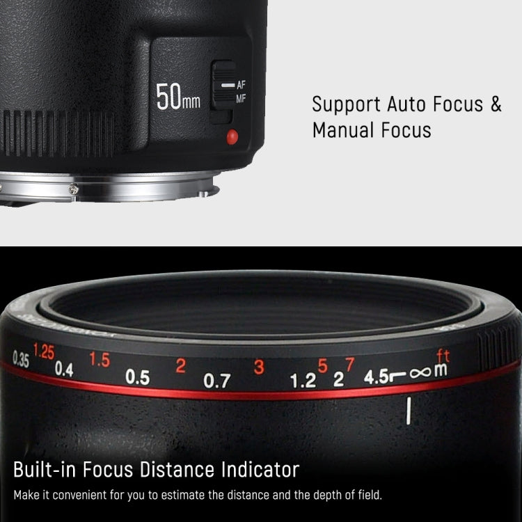 YONGNUO YN50MM F1.8C II F1.8 Auto Focus Lens for Canon EF Mount New Lens