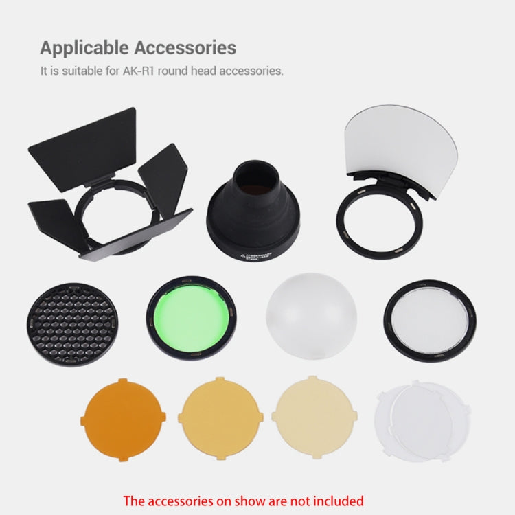 Godox S-R1 Flash Speedlite Round Shape Adapter for Godox TT685 / V860II / V350 / TT600