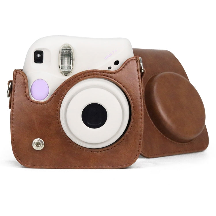 Retro Full Body PU Leather Case Camera Bag with Strap for FUJIFILM instax mini 7+