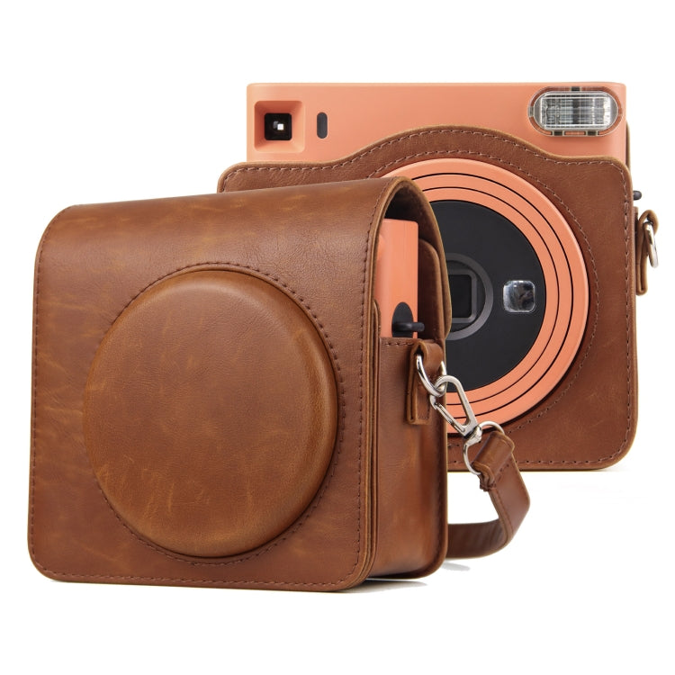 Full Body PU Leather Case Camera Bag with Strap for FUJIFILM instax Square SQ1