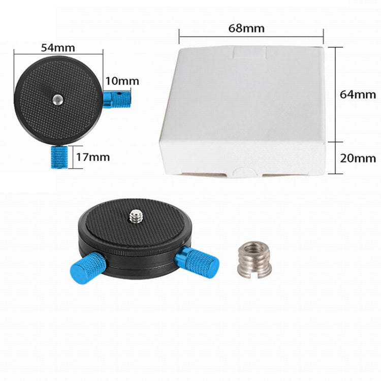 BEXIN QR-02 360 Degree Rotation Quick Release Head Camera Tripod Base Plate