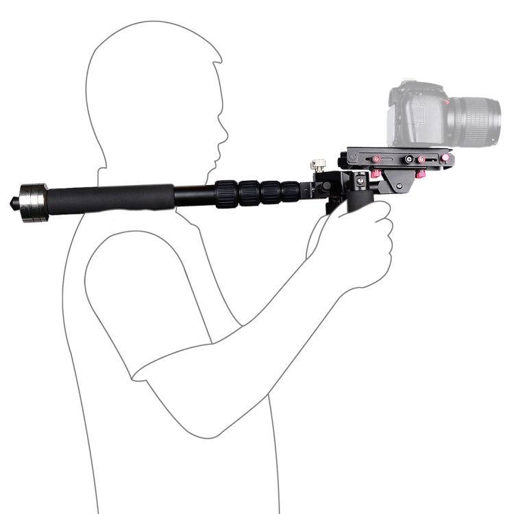 YELANGU S300 4 in 1 Multifunctional Rig + Dual Handheld Shoulder Rig + Monopod + Stabilizer for Cameras / SLR Cameras, Height Range: 63cm-170cm