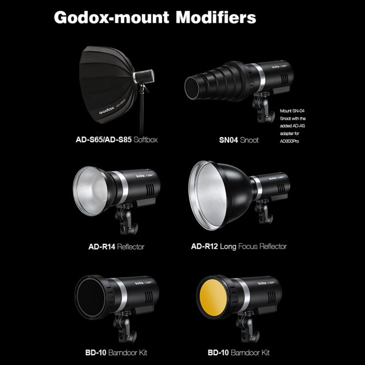 Godox AD300 Pro 300Ws TTL HSS Pocket Flash Outdoor Speedlite Light Kits