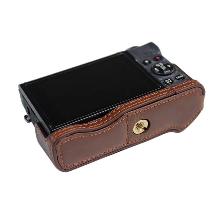 1/4 inch Thread PU Leather Camera Half Case Base for Canon G7 X Mark III / G7 X3