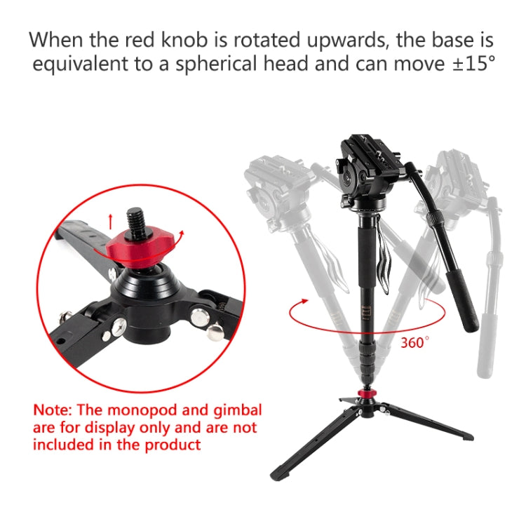 BEXIN ST-3 Three Feet Monopod Stand Base Mini Desktop Tripod