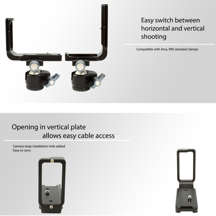 FITTEST FLN-D850 Vertical Shoot Quick Release L Plate Bracket Base Holder for Nikon D850