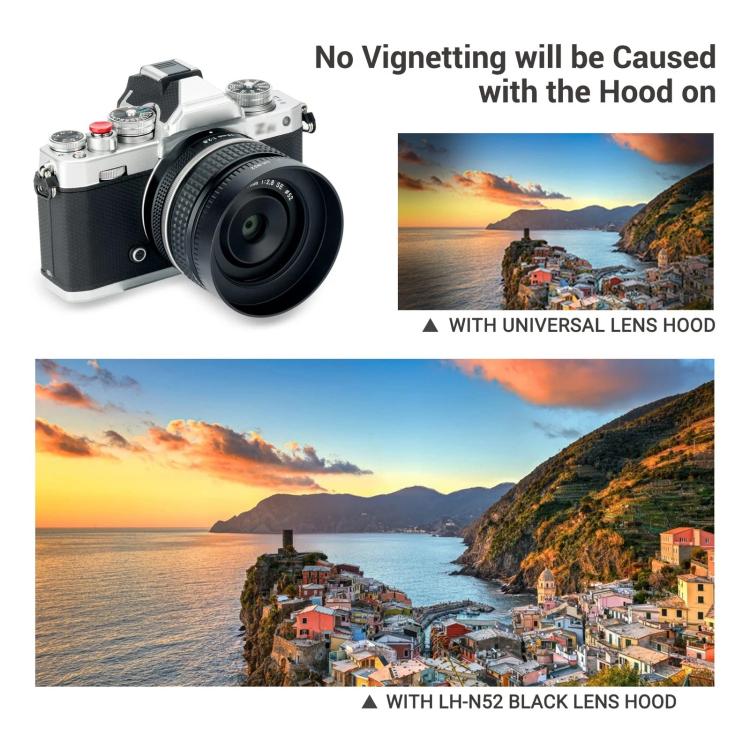 LH-N52 Lens Hood Shade for Nikon Z 28mm F2.8/Z 40mm F2 lens