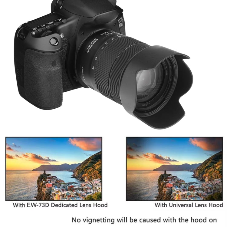 EW-73D Lens Hood Shade for Canon EF-S 18-135mm f/3.5-5.6 IS USM Lens
