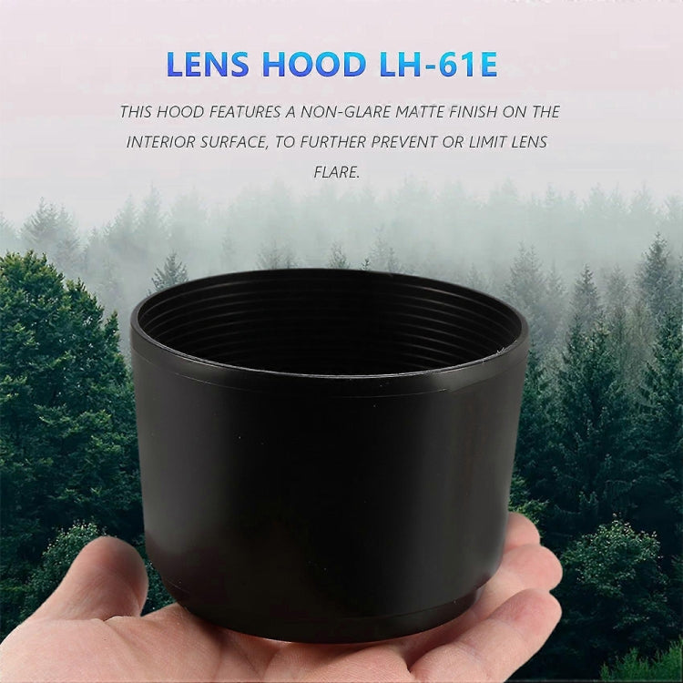 LH-61E Lens Hood Shade for Olympus ZUIKO DIGITAL ED 75-300mm F4-5.6 / ED 75-300mm F4.8-6.7 Lens