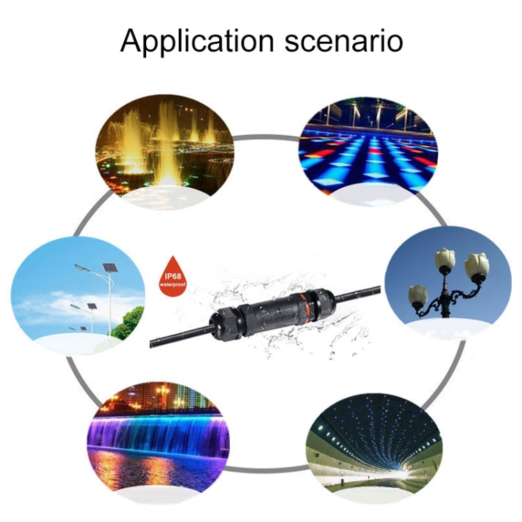 XY25 IP68 Waterproof 3 Pin T-type Cable Connector