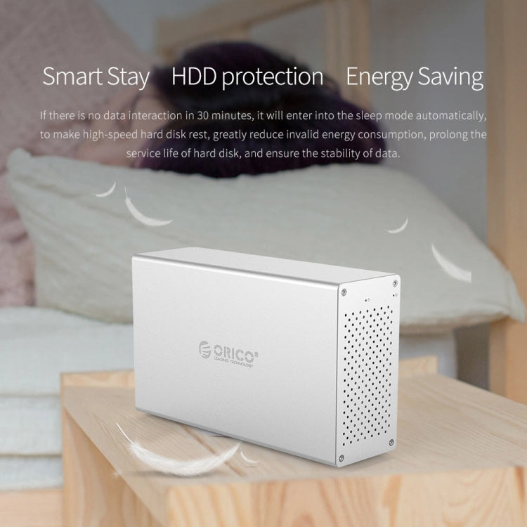 ORICO Honeycomb Series WS400C3 SATA 3.5 inch 40TB USB-C / Type-C 4 Bays Aluminum Alloy HDD / SSD Enclosure