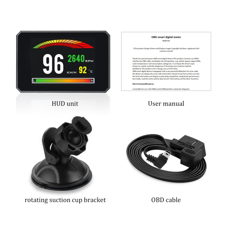 P16 Car HUD Head-up Display OBD2 Fault Code Elimination