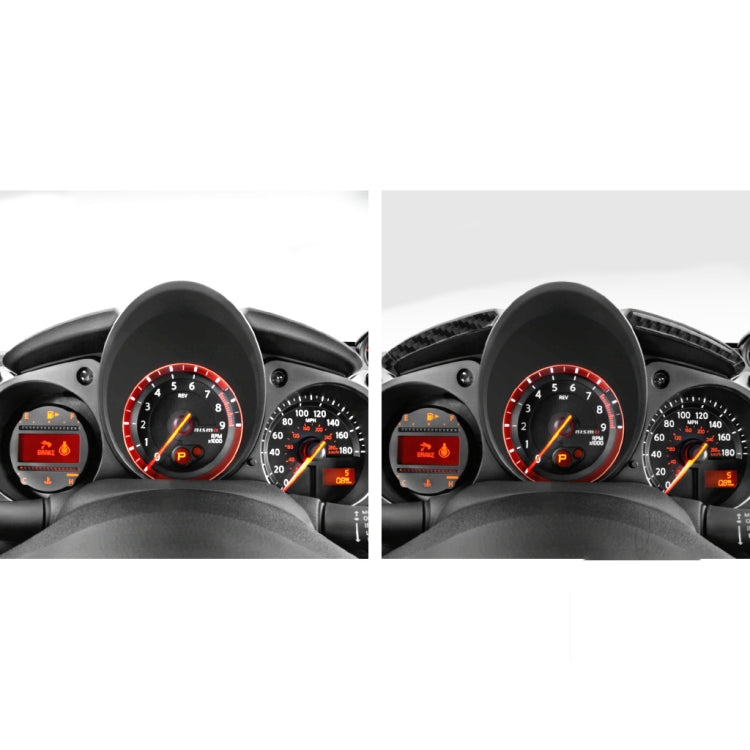 Car Carbon Fiber Dashboard Decorative Strip for Nissan 370Z Z34 2009-, Left and Right Drive Universal
