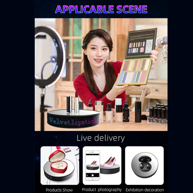 Intelligent APP Screen Display Electric Rotating Turntable Mirror Display Stand Live Broadcast Video Shooting Props Turntable