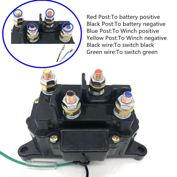 12V 250A ATV Electric Winch Relay Heavy Duty Solenoid Contactor