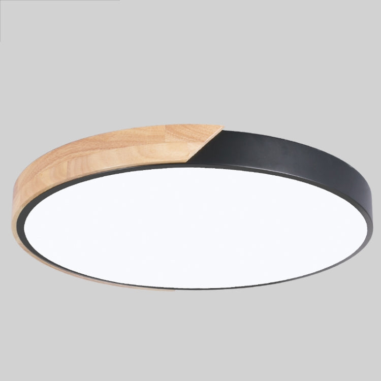 Wood Macaron LED Round Ceiling Lamp, Stepless Dimming