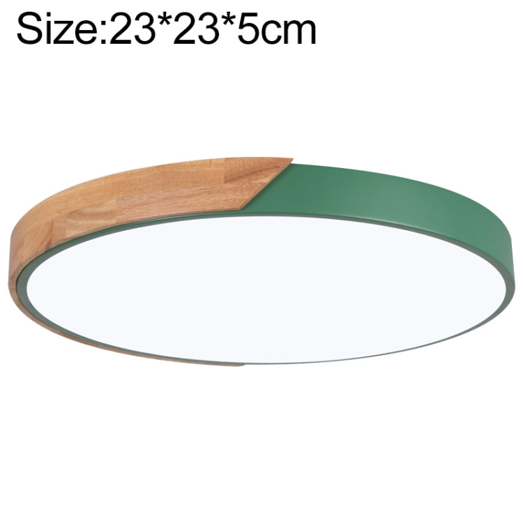 Wood Macaron LED Round Ceiling Lamp, Stepless Dimming