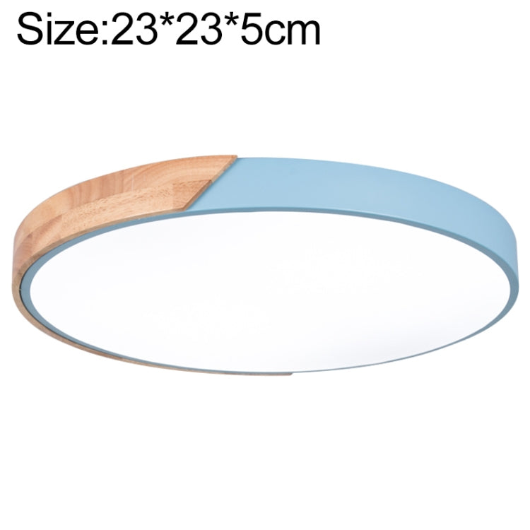 Wood Macaron LED Round Ceiling Lamp, Stepless Dimming