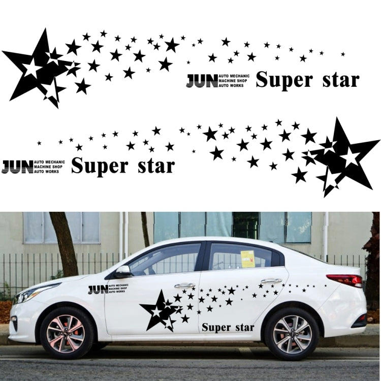 2 PCS/Set D-207 Star Pattern Car Modified Decorative Sticker