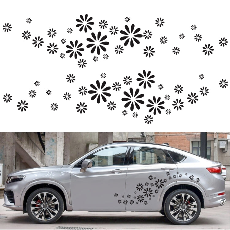 2 PCS/Set D-483 Flower Pattern Car Modified Decorative Sticker
