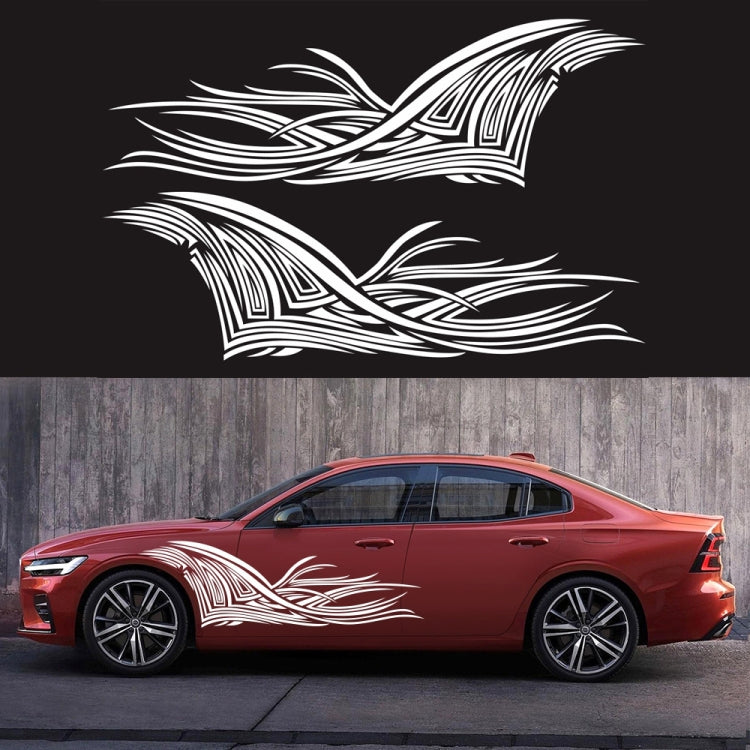 2 PCS/Set D-752 Lines Pattern Car Modified Decorative Sticker