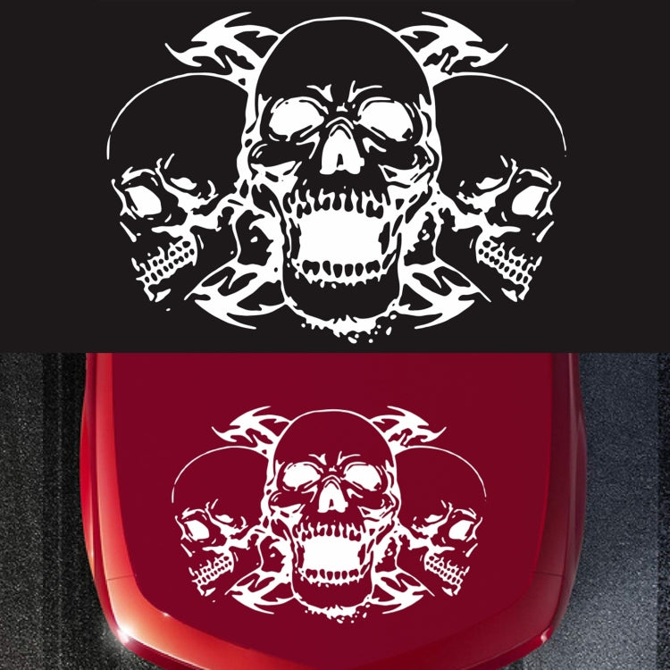 D-923 Three Skulls Pattern Car Modified Decorative Sticker